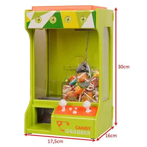 COSTWAY Máquina de Garra Candy Grabber con Boton Silencio Caramelo Juego de Dulces para Niños