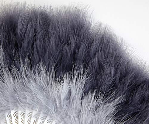 Coucoland 1920s - Abanico de pluma para mujer, abanico plegable con pluma, ventilador de pluma, accesorio de Great Gatsby Party
