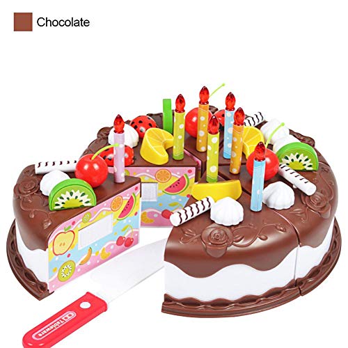 courti Cortar Tarta De Cumpleaños con Pastel, Juguetes De Corte Alimentos Corte Juguete Niños Plástico Accesorio De Madera Cualquier Cocina O Juego De Té Wonderfully