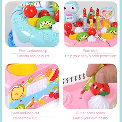 courti Cortar Tarta De Cumpleaños con Pastel, Juguetes De Corte Alimentos Corte Juguete Niños Plástico Accesorio De Madera Cualquier Cocina O Juego De Té Wonderfully