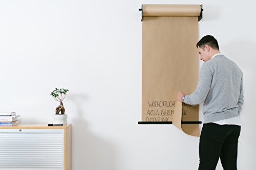 CozyHome Studio Roller – Elegante soporte de papel de pared para despachos, cafeterías o para el hogar – Alternativa innovadora a pizarras blancas, rotafolios o tableros informativos