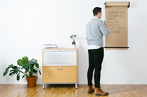 CozyHome Studio Roller – Elegante soporte de papel de pared para despachos, cafeterías o para el hogar – Alternativa innovadora a pizarras blancas, rotafolios o tableros informativos