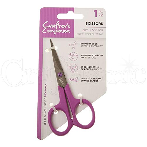 Crafter's Companion Tijeras de Precisión Snips para Proyectos de Elaboración de Papel y Tarjeta y de Corte 11.5 cm, Plateado, 4.5 Inch
