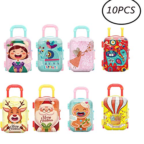 Cratone - Juego de 10 Cajas para Bombones navideños, minicajas, Lata, Cartera, con Cremallera, pequeñas Dulces, Aperitivos, Caja de Regalo para niños creativos
