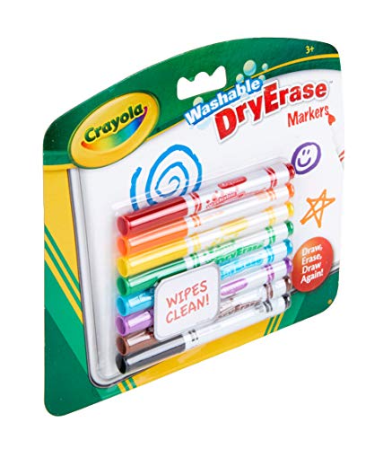 CRAYOLA - Dry Erase, 8 Mini rotuladores para Pizarra Blanca (98-2002)