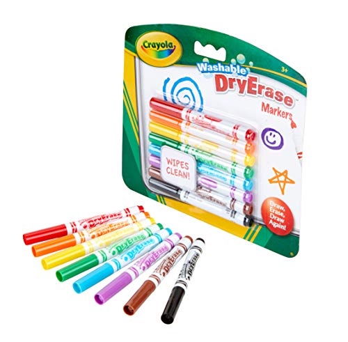 CRAYOLA - Dry Erase, 8 Mini rotuladores para Pizarra Blanca (98-2002)