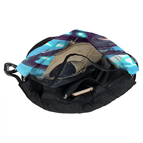 CrazyCoolArt Sword Art Online Kirigaya Kazuto mochila con cordón paquete de mochilas portátil de ocio de almacenamiento de viaje bolsas de hombro de 35 x 45 cm