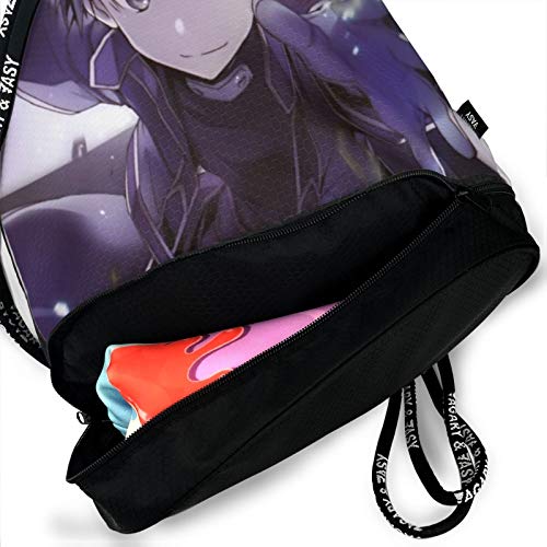 CrazyCoolArt Sword Art Online Kirigaya Kazuto mochila con cordón paquete de mochilas portátil de ocio de almacenamiento de viaje bolsas de hombro de 35 x 45 cm