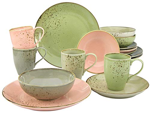 CreaTable 20298 Nature Collection VINTAGE Garden - Vajilla (16 piezas)