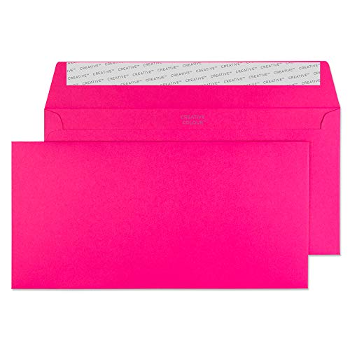 Creative 25242- Sobres autoadhesivos (DL, 114 x 229 mm, 25 unidades), color fucsia