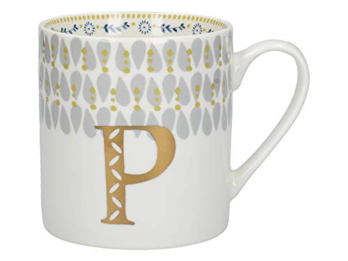 Creative Tops - Taza con diseño de letra "P", porcelana fina, multicolor, 350 ml (16 de 26 tazas de letra)