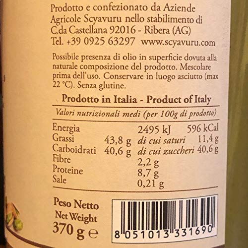 Crema de pistacho para untar 370 gr
