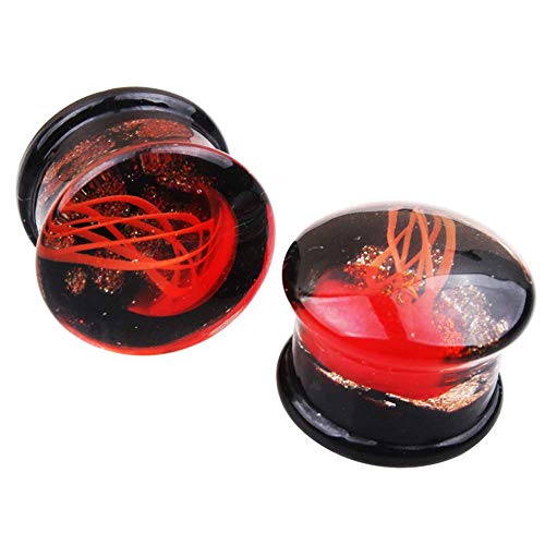 Cremación Memorial Jinzsnk Silicone Flesh Tunnels Stretchers Ear Horn Single Jellyfish Red Jade Plug 8mm -16mm Como un par for la venta (Tamaño: 6 mm), Tamaño: 5 mm Cremation Jewelry Collar con Colgan