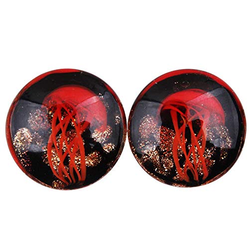 Cremación Memorial Jinzsnk Silicone Flesh Tunnels Stretchers Ear Horn Single Jellyfish Red Jade Plug 8mm -16mm Como un par for la venta (Tamaño: 6 mm), Tamaño: 5 mm Cremation Jewelry Collar con Colgan