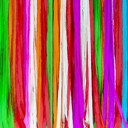 Crepe Artesanía de Papel Streamers Decoraciones Colgantes Para Varios Fiesta de Cumpleaños Fiesta de Boda Decoraciones del Partido 6 Colores (12 Rollos)