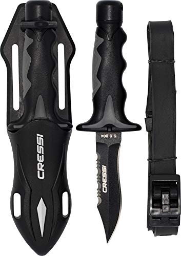 Cressi Predator Cuchillo, Unisex Adulto, Negro, 18 cm