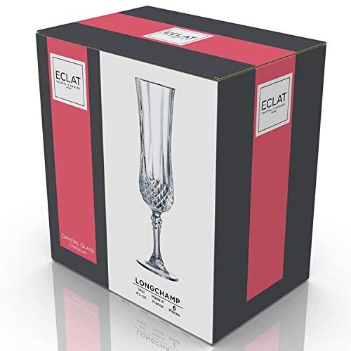 Cristal D'Arques Longchamp - Estuche de 6 copas alargadas, 14 cl