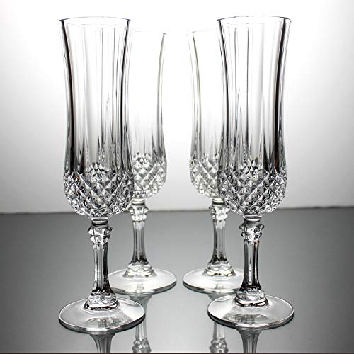Cristal D'Arques Longchamp - Estuche de 6 copas alargadas, 14 cl