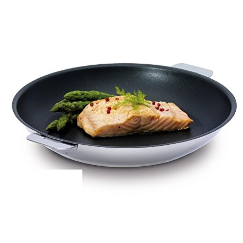 Cristel P30QE Excel - Sartén (acero inoxidable, 30 cm, antiadherente), diseño de mutina extraíble