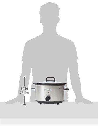 Crock-Pot CSC028X-01 Olla de Cocción, 3.5 litros, Acero inoxidable 18/8, 2 Velocidades, Gris
