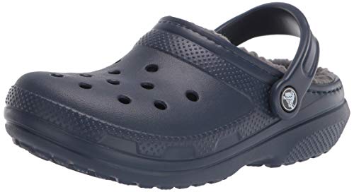 Crocs Classic Lined Clog, Zuecos Unisex Adulto, Azul (Navy/Charcoal), 45/46 EU