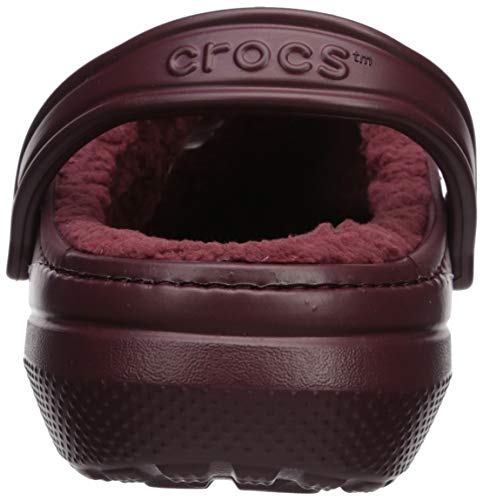 Crocs Classic Lined Clog, Zuecos Unisex Adulto, Rojo (Burgundy/Burgundy 60u), 43/44 EU