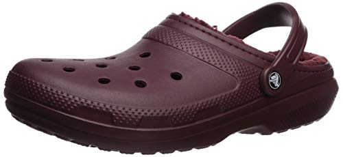 Crocs Classic Lined Clog, Zuecos Unisex Adulto, Rojo (Burgundy/Burgundy 60u), 43/44 EU