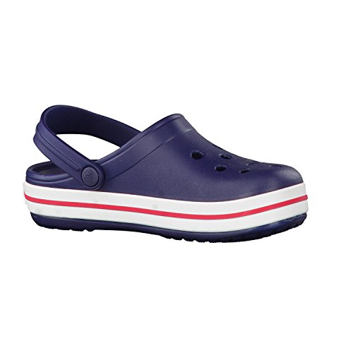 Crocs Crocband Clog K, Zuecos con Correa Unisex-Bambini, BLU (Navy/Red), 33/34 EU