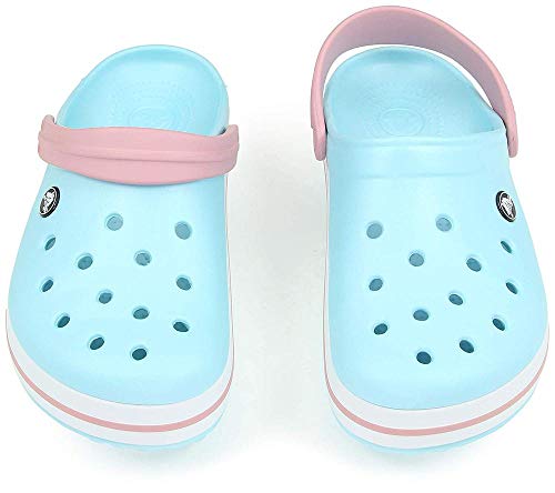 Crocs Crocband U, Zuecos Unisex Adulto, Azul (Ice Blue-White), 36-37 EU