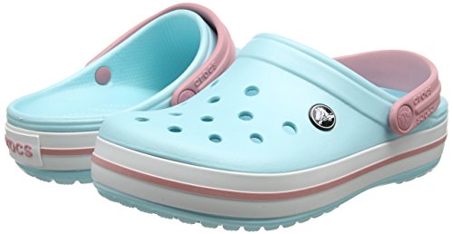 Crocs Crocband U, Zuecos Unisex Adulto, Azul (Ice Blue-White), 36-37 EU