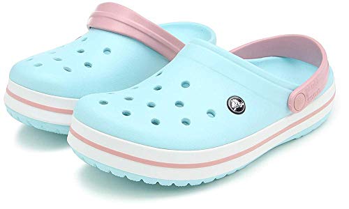Crocs Crocband U, Zuecos Unisex Adulto, Azul (Ice Blue-White), 36-37 EU