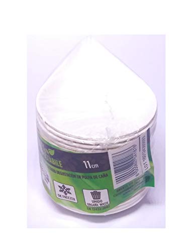 Crown - Juego de 20 cucharillas de 11 cm. Plato degustación monoporción biológica compostable cucharilla para comida