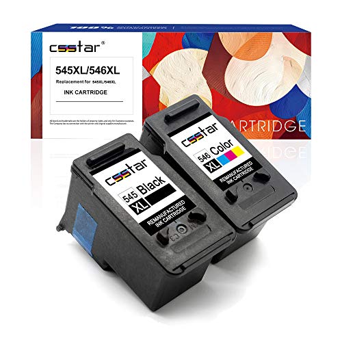 CSSTAR Remanufacturado Cartucho de Tinta Reemplazo para Canon PG 545 / CL 546 XL para Pixma MG3051 MG2950 MG3050 MG2550S MG2550 MX495 MG3053 iP2850 MG2450 MG2550 MG2900 MG3052 Impresora - Negro, Color