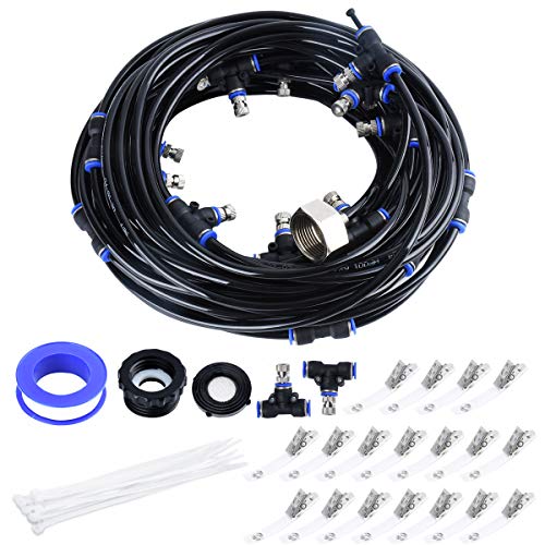 CT Kit Nebulizadores para Terrazas,Sistema de Nebulizacion para Exteriores jardín Pergola, DIY automático riego para Invernaderos, Jardines, Terrazas y Césped(18M)