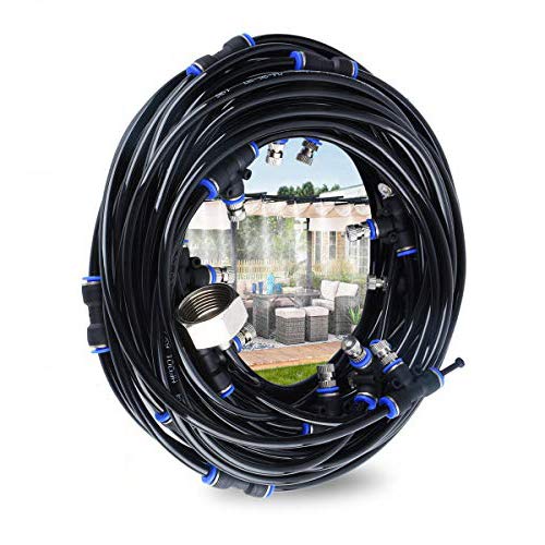 CT Kit Nebulizadores para Terrazas,Sistema de Nebulizacion para Exteriores jardín Pergola, DIY automático riego para Invernaderos, Jardines, Terrazas y Césped(18M)