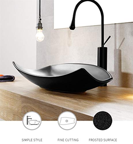 Cuarto de baño de cerámica Lavabo 28.7x14.6x5.1inch encimera del fregadero del recipiente montado en la cuenca Artistic Hotel Lavabo recipiente con agua del grifo y del Pop Up Click Clack Residuos Plu