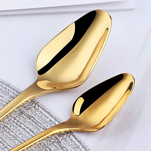 Cubertería Juego de cubiertos Acero inoxidable Buyer Star 4 piezas Inox Vajilla de Alto grado dorada Cuchillo y tenedor Crockery