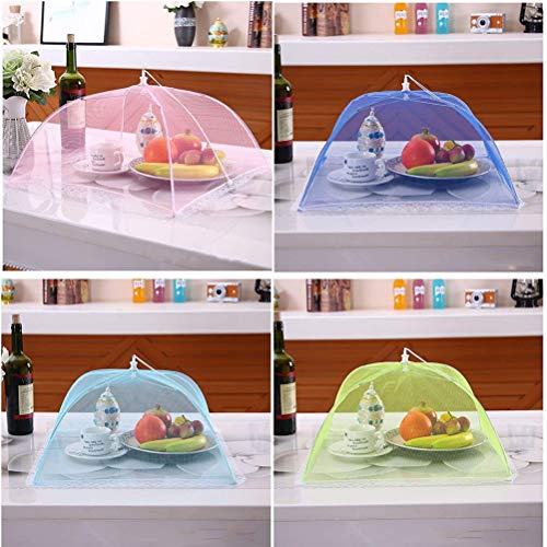 Cubierta Protectora Grande de Alimentos, Tapa Pantalla de Malla Plegable contra Moscas,plegables y reutilizables para exteriores, alimentos