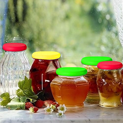 Cubiertas de Silicona FEIGO Tapas elásticas de silicona, paquete de 4 tamaños de cubierta de ahorro de alimentos flexible, reutilizable y duradero