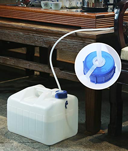 Cubo de agua de pesca portátil Al aire libre grande PE cubos limpios tanque de agua de plástico de calidad alimentaria con el hogar del grifo con un coche cubierta que conduce cubo de agua mineral lle