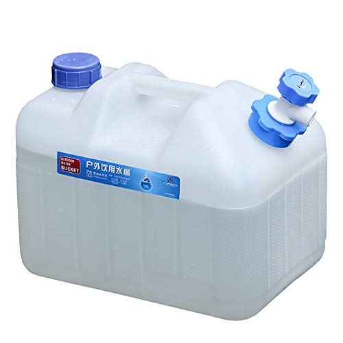 Cubo de agua de pesca portátil Al aire libre grande PE cubos limpios tanque de agua de plástico de calidad alimentaria con el hogar del grifo con un coche cubierta que conduce cubo de agua mineral lle