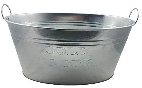 Cubo para mantener las bebidas frías; de zinc, de 24 litros; contenedor de cubitos de hielo