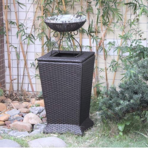 Cubos de Basura para Exterior Basura y Reciclaje Contenedores de reciclaje, Cubo de basura al aire libre Parque de basura, Almacenamiento de cestas de basura con cenicero Basura Cubos de Basura para E