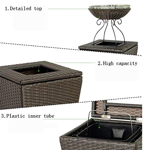 Cubos de Basura para Exterior Contenedores de reciclaje, Cubo de basura al aire libre Parque de basura, Almacenamiento de cestas de basura con cenicero Basura Basura y reciclaje Cubos de basura para e