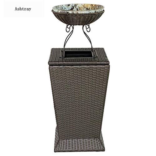 Cubos de Basura para Exterior Contenedores de reciclaje, Cubo de basura al aire libre Parque de basura, Almacenamiento de cestas de basura con cenicero Basura Basura y reciclaje Cubos de basura para e