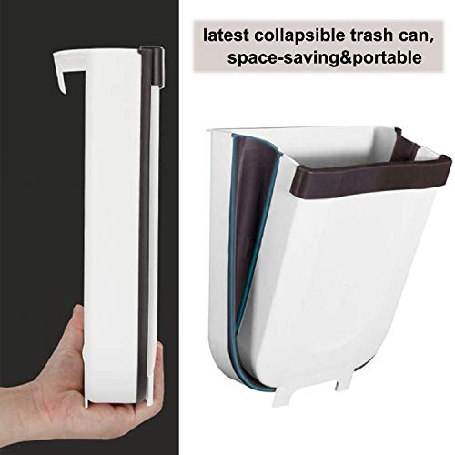 Cubos de Basura Plegable Contenedor de Basura Colgante de Pared Basurero Extraible para Dormitorio Cocina Coche Baño Oficina