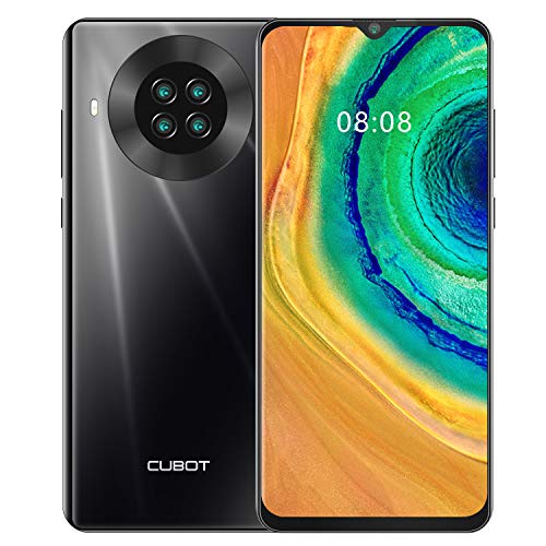 CUBOT Note 20 Smartphone 4G, Teléfono Móvil Libre Android 10.0 6,5 Pulgadas 64GB ROM 4200mAh Quad Cámara12+20MP, Face ID GPS WiFi Dual SIM Quad-Core, Negro