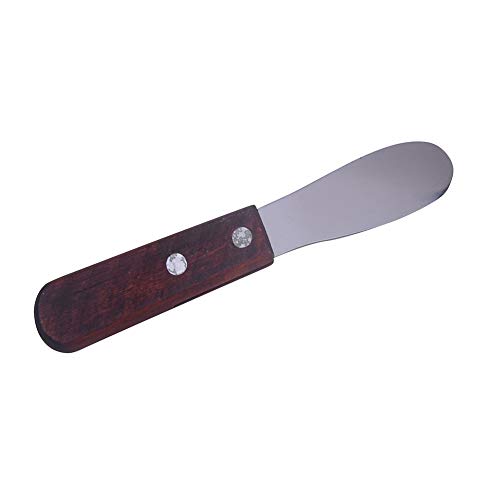Cuchillo de mantequilla Acero inoxidable Mango de madera Esparcidor Herramienta de desayuno Espátula Cubiertos Raspador