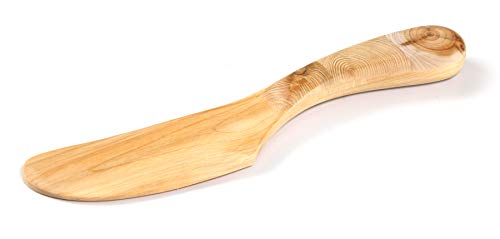 Cuchillo de mantequilla de madera con mango con mosaico enebro