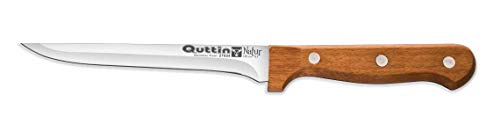 Cuchillo Jamonero-Mini o Filetero de 13cm Mango Madera Natural Quttin-Natur